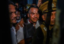 නාමල් රාජපක්ෂ අධිකරණයට ඉදිරිපත් කිරීමට පෙර අධිකරණය අවට ආරක්ෂාව තර කරයි